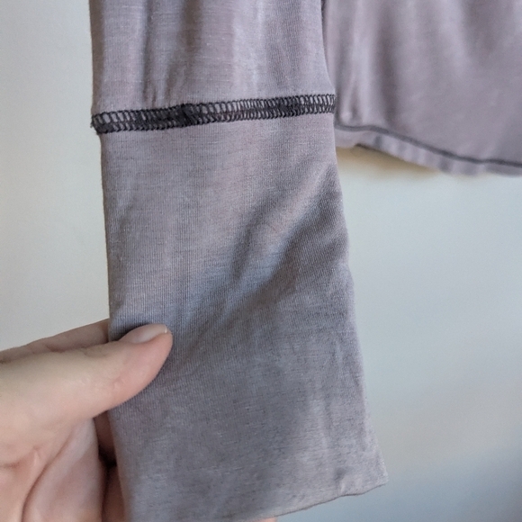 FREE PEOPLE Soft Pink We The Free Cosmo Cowl Bohemian Long Sleeve Top Size Small - Picture 7 of 14